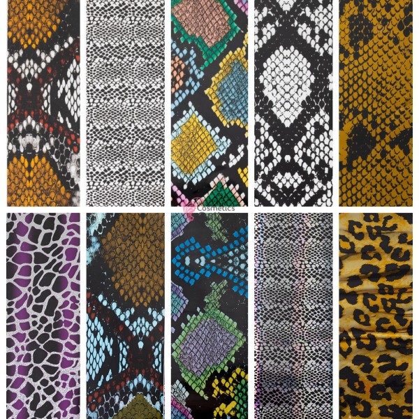 Folii de transfer, FST023 cu Animal print, set 10 bucati Cod 09082